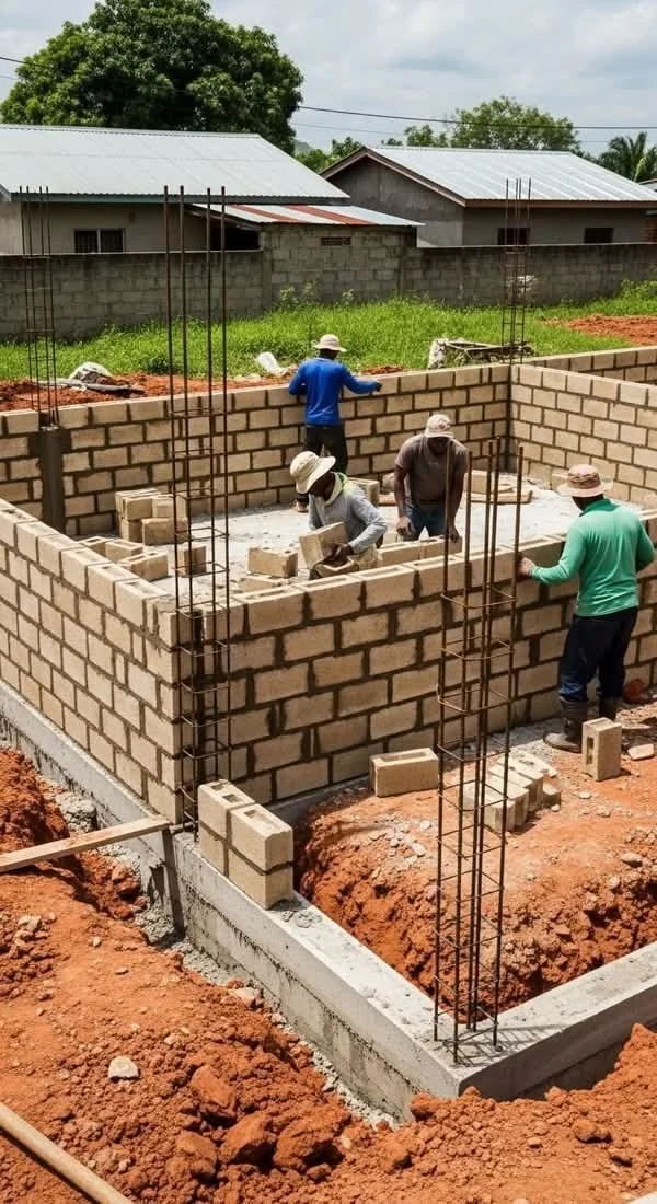 Foundation and blockwork