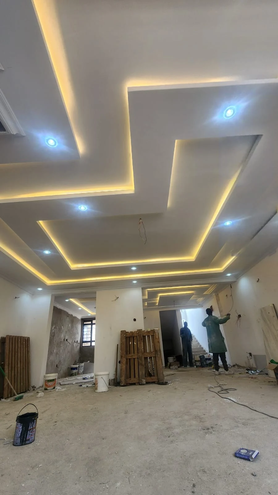 LED cove-lit ceiling