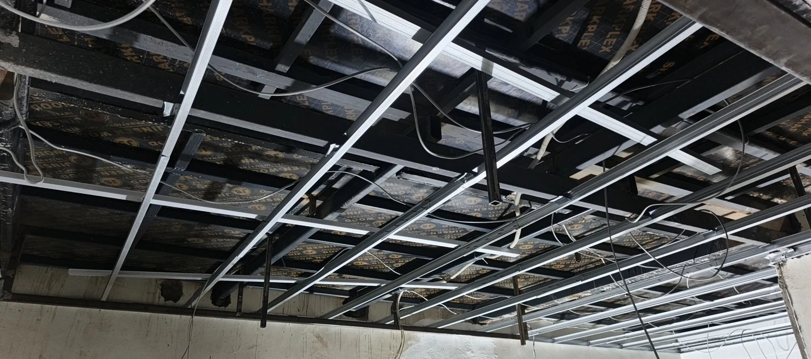 Metal framing before boarding